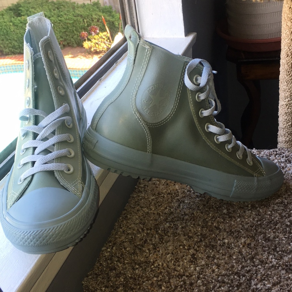 Converse High-Top Sneakers in Light Green